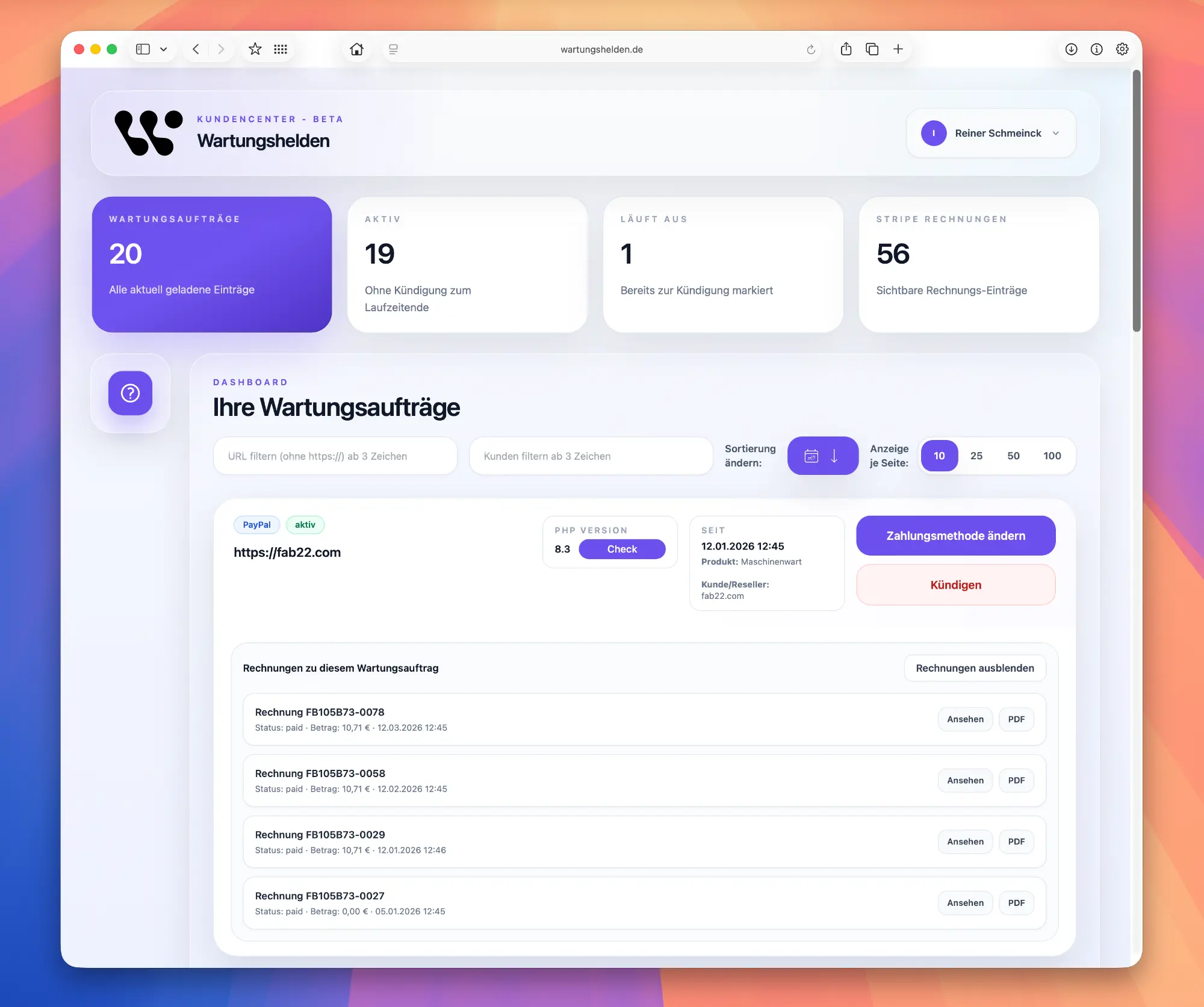 wartungshelden kundencenter beta
